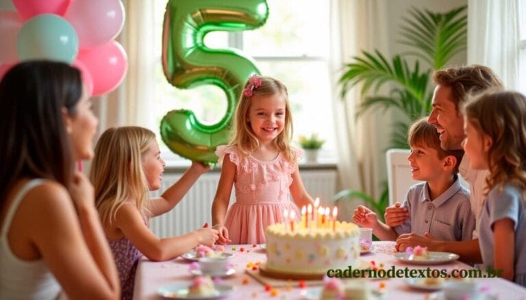 Mensagem de Aniversário para Filha de 5 Anos