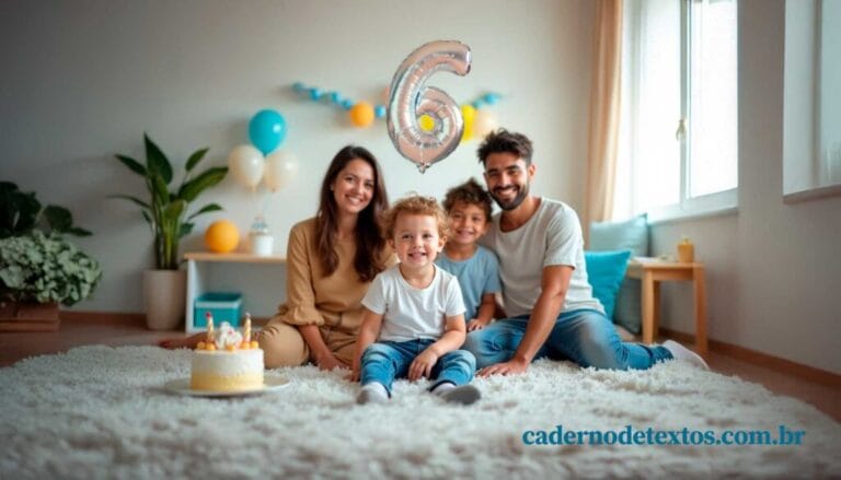 Mensagem de Feliz Aniversário para o Filho 6 Anos