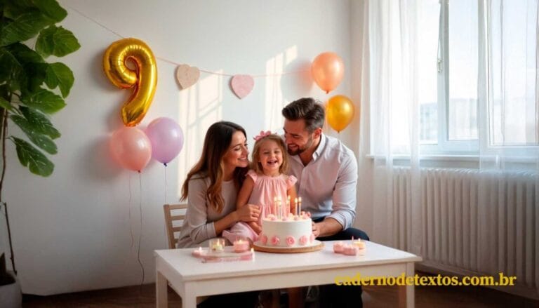 Parabéns Filha de 9 Anos